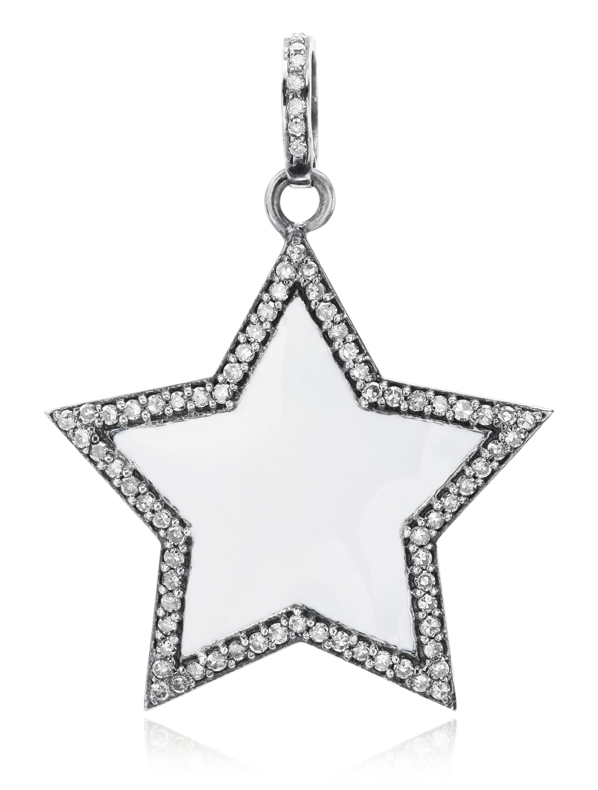 Diamond white enamel star