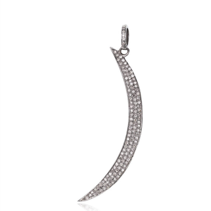 Exquisite Diamond Moon Pendant | TandemJewelry.com