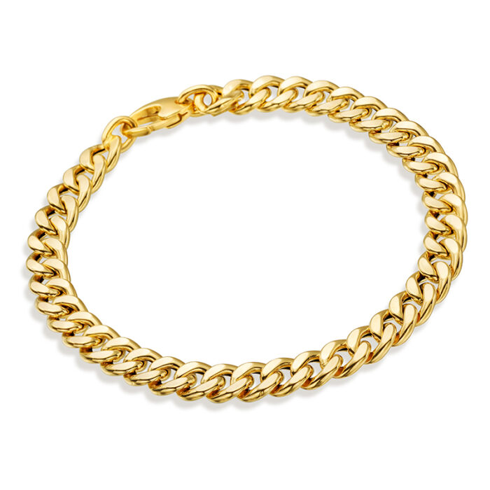 14K Gold Curb Bracelet