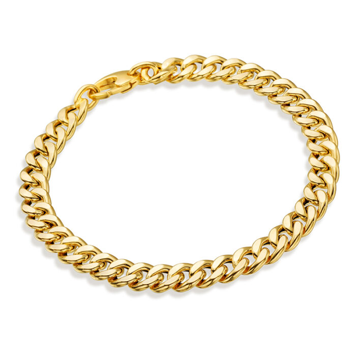 14K Gold Curb Bracelet - Tandem Jewelry