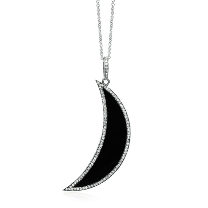 Black Enamel Crescent