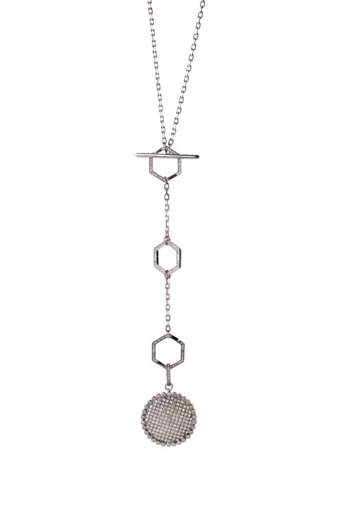 Adjustable Diamond Toggle Necklace - Image 3