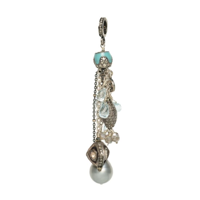 Aquamarine and Enamel Drop - Image 2