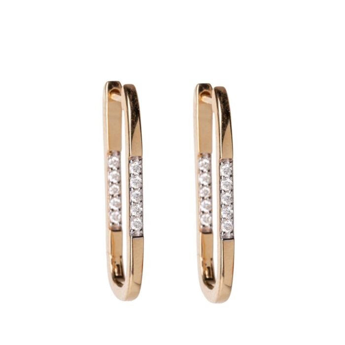 Inside Out Elongated Diamond Earrings